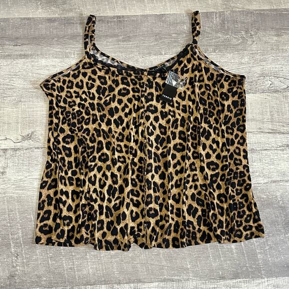Torrid Leopard Button Down Lace Cami NEW Womens 4X (26) Studio Knit Swing Tank - Picture 4 of 7